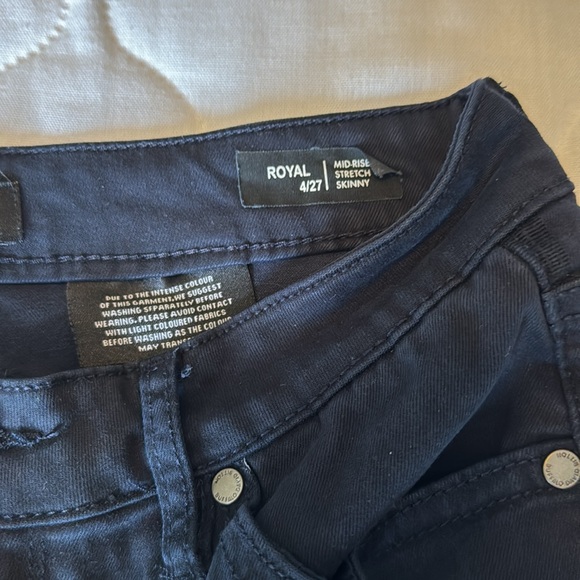 Women’s Buffalo “Royal” mid-rise stretch skinny jeans in navy blue, size 4/27 - Picture 3 of 4